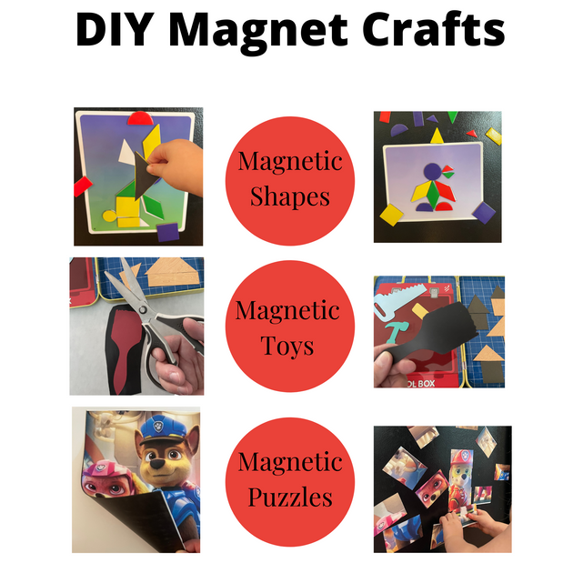 5 Colored Paper Magnet Sheets 8.5 x 11 for Magnetic Crafts 